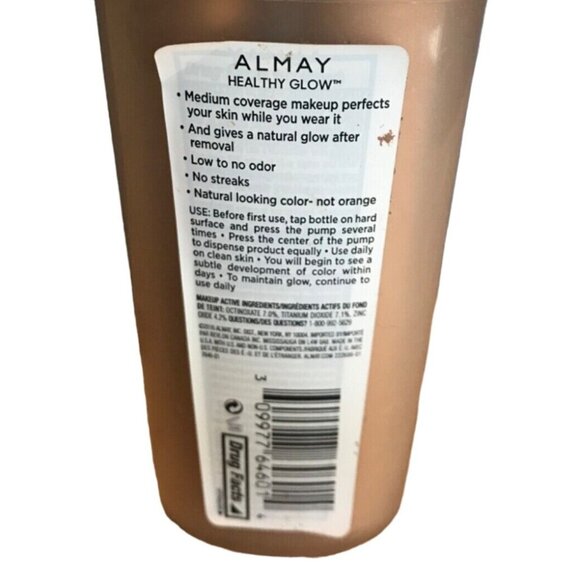 2 Almay Healthy Glow Makeup + Gradual Self Tan Light 100 SPF 20 Healthy Tanning - Picture 3 of 4